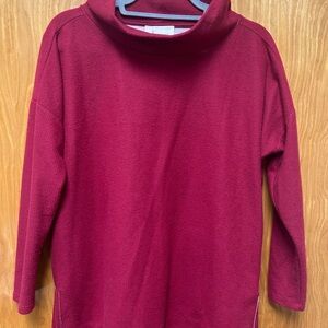 Anthropologie Burgundy Cowl Neck Sweater